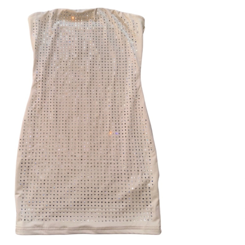 Sparkling Beige Sleeveless Top